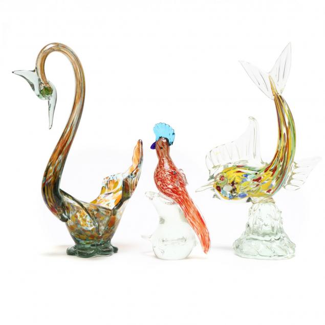 three-murano-glass-animals