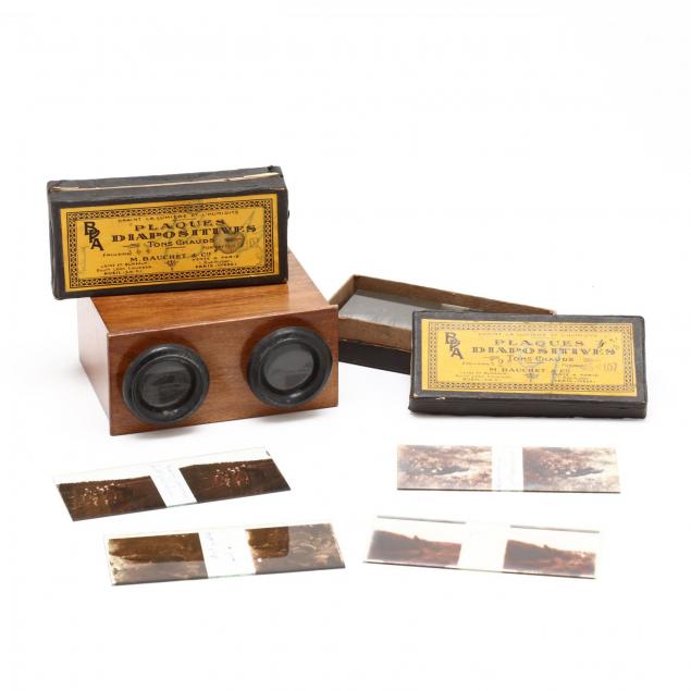 35-french-glass-stereo-slides-of-wwi-scenes-with-wooden-viewer