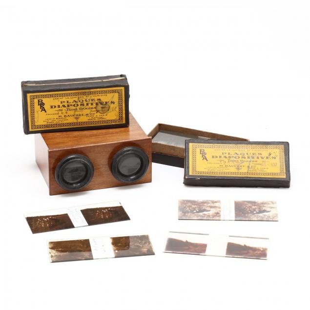 35-french-glass-stereo-slides-of-wwi-scenes-with-wooden-viewer