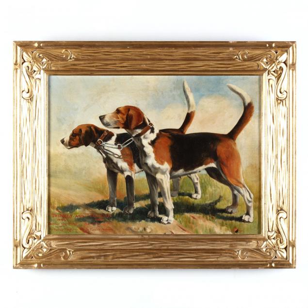 oil-portrait-of-two-celebrated-foxhounds