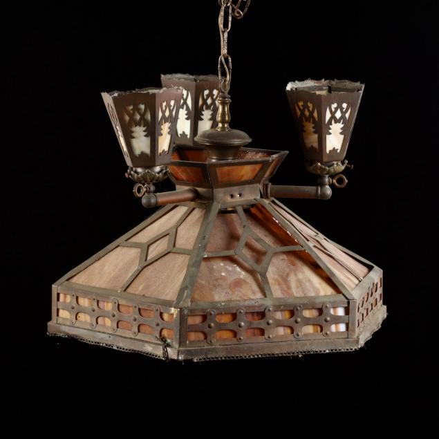 unusual-slag-glass-hanging-light