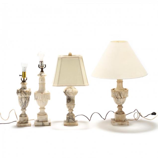four-vintage-carved-alabaster-table-lamps