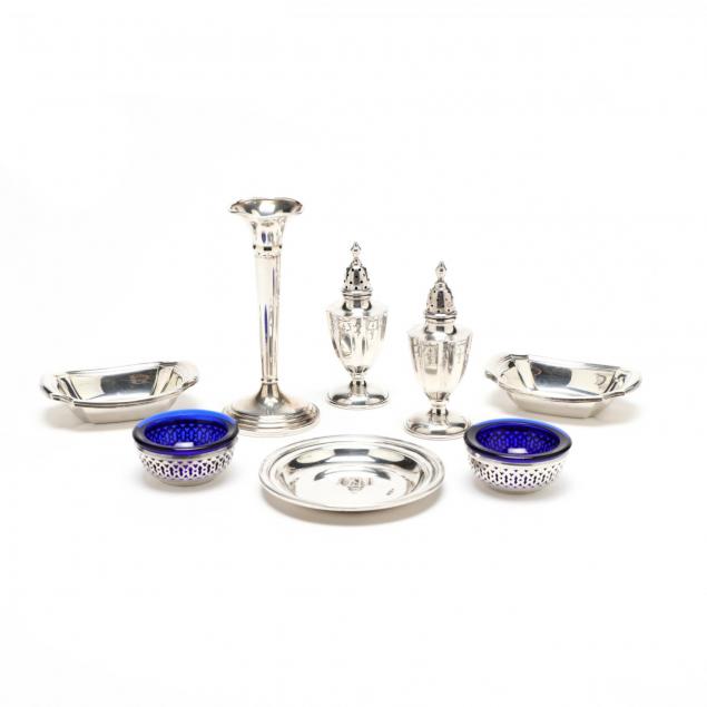 a-group-of-vintage-sterling-silver-table-accessories
