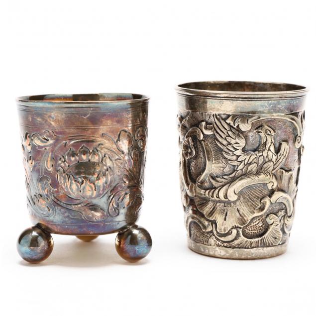two-antique-german-silver-beakers
