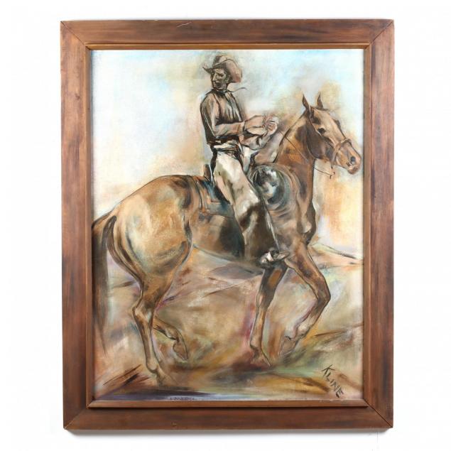 american-school-painting-of-a-cowboy