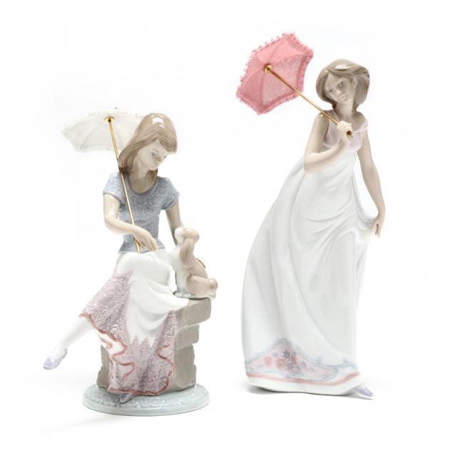 two-lladro-figures-with-parasols