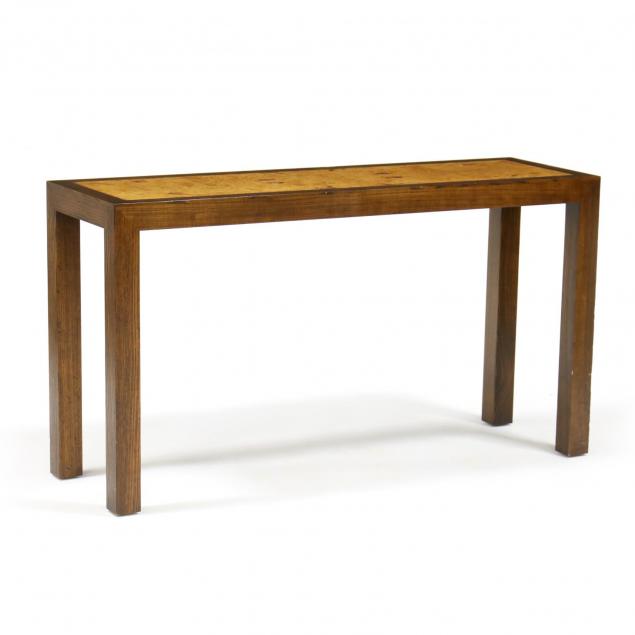 modernist-burl-wood-console-table