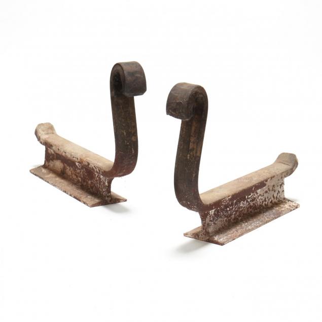 pair-of-antique-railroad-track-andirons