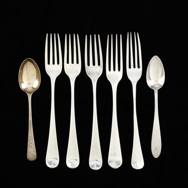 english-continental-silver-flatware-group