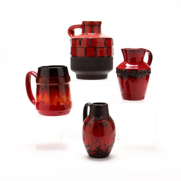 four-west-german-modern-pottery-vessels