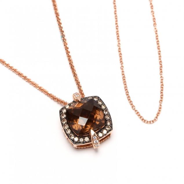 Chocolate hotsell quartz necklace