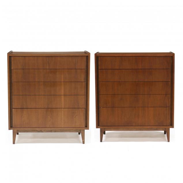 pair-of-mid-century-tall-chest-of-drawers-bassett-furniture