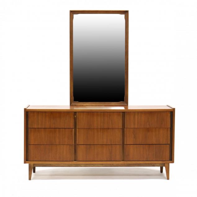 mid-century-dresser-with-mirror-bassett-furniture