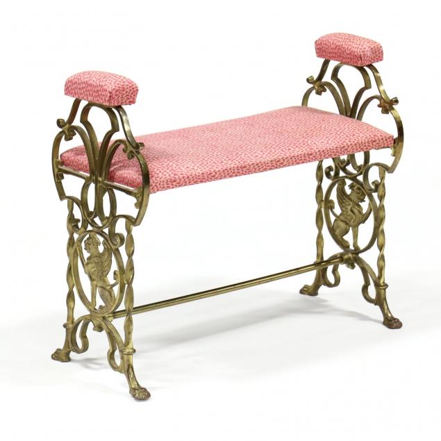 renaissance-style-brass-bench