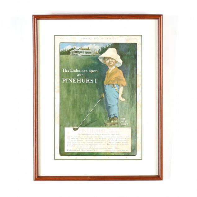 framed-vintage-print-advertising-pinehurst-nc