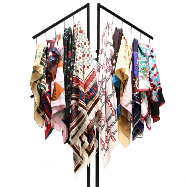an-assortment-of-eleven-designer-scarves