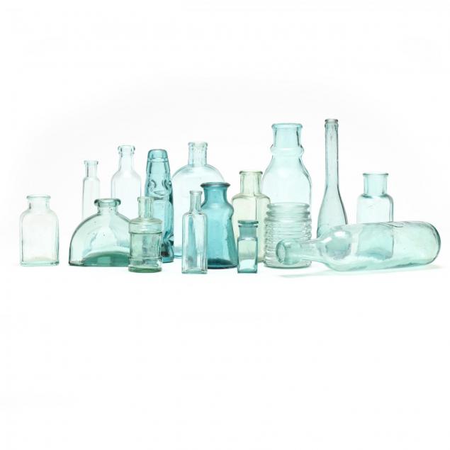 group-of-antique-glass-bottles