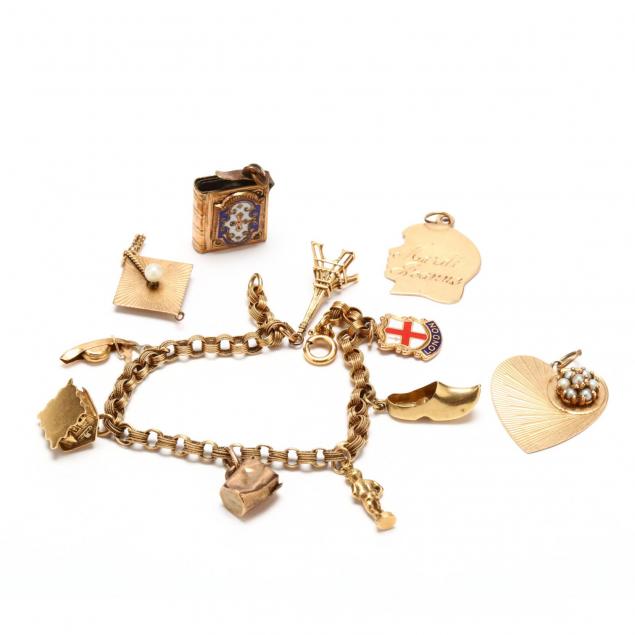 18kt-gold-charm-bracelet-with-charms