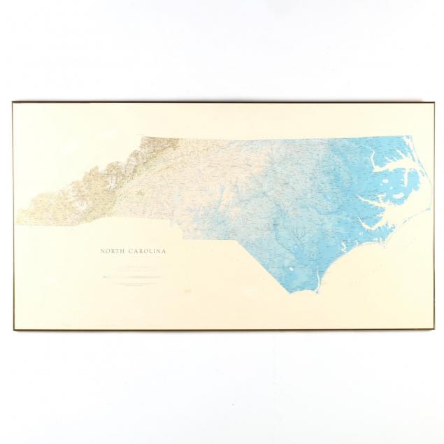framed-1994-allan-cartography-map-of-north-carolina