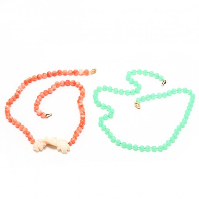 a-coral-necklace-and-jade-bead-necklace