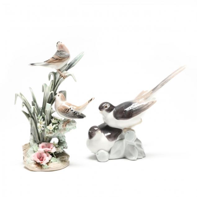 two-lladro-bird-figurines