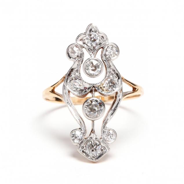 antique-platinum-topped-gold-diamond-ring