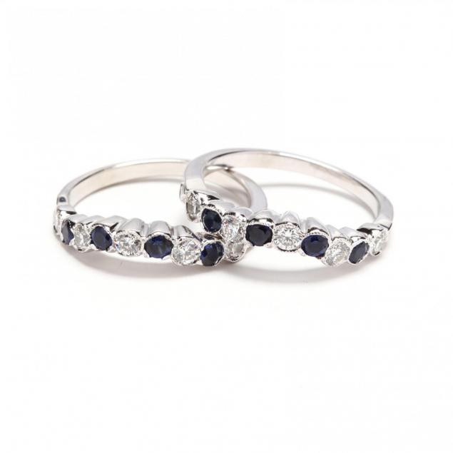 pair-of-14kt-white-gold-sapphire-and-diamond-ring-guards