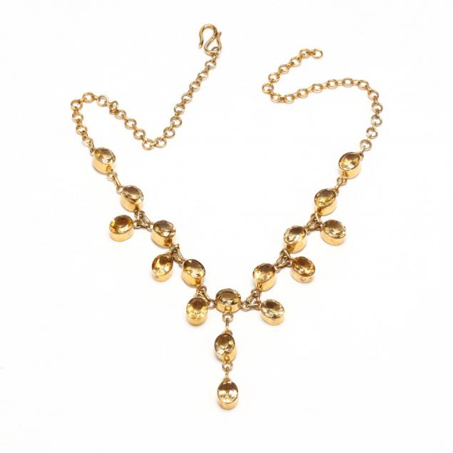 gold-tone-citrine-festoon-necklace