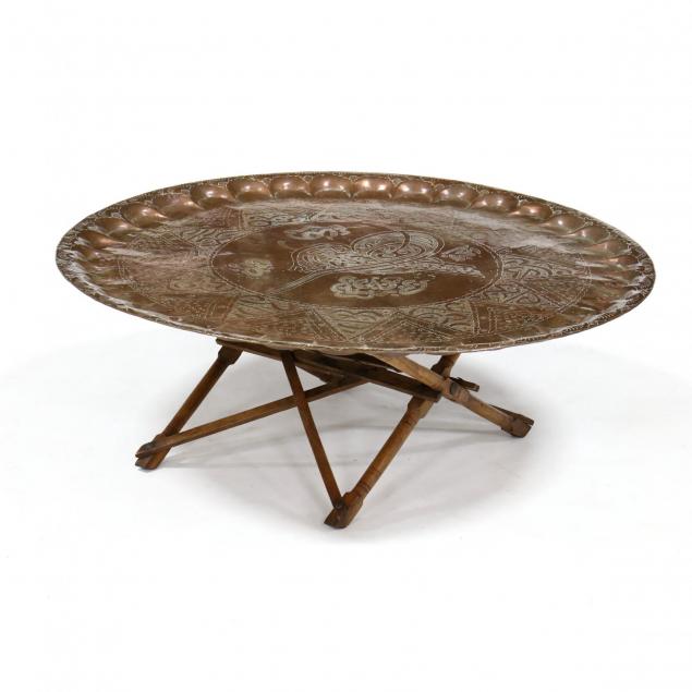 middle-eastern-hand-chased-copper-tray-on-stand