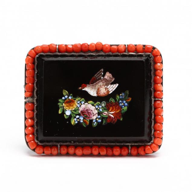 antique-coral-and-pietra-dura-brooch-french