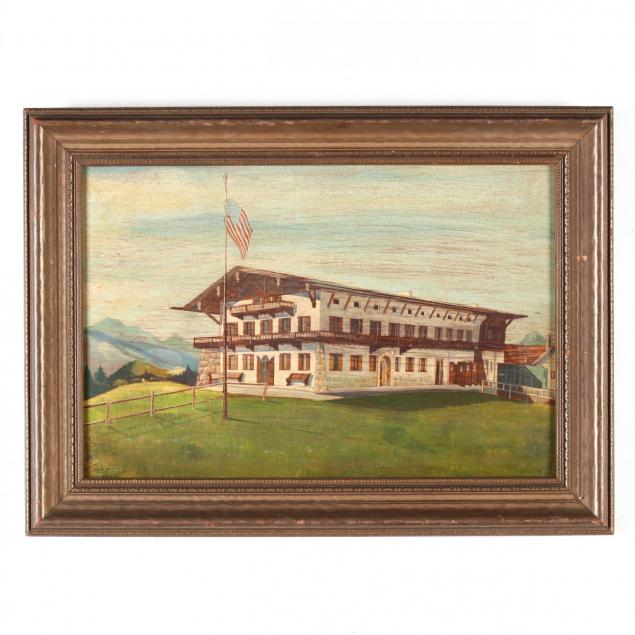 a-vintage-painting-of-a-mountain-lodge