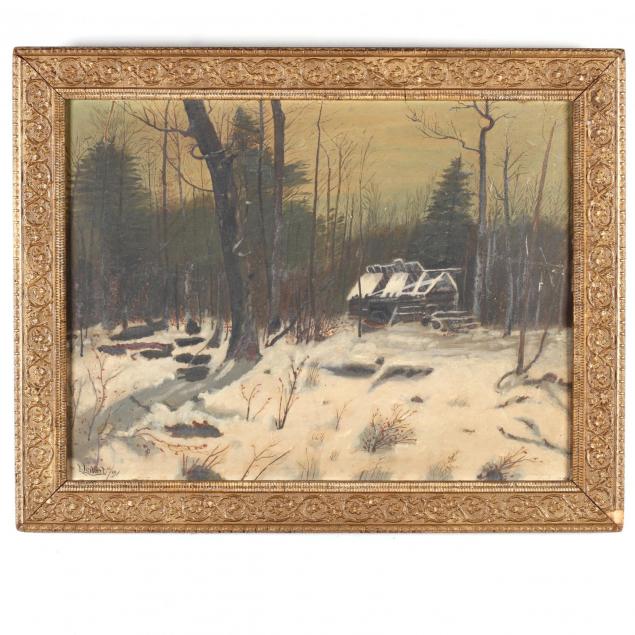 an-antique-american-school-winter-landscape