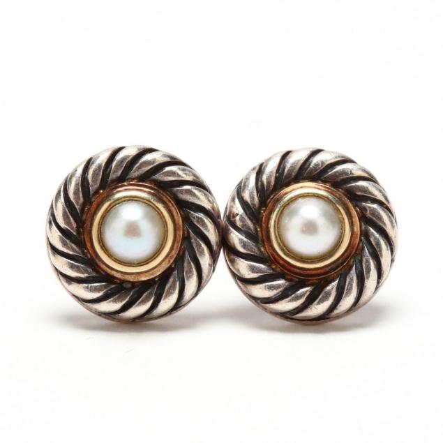 silver-14kt-gold-and-pearl-earrings-david-yurman