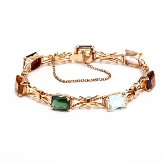 18kt-gold-and-multi-gem-stone-bracelet