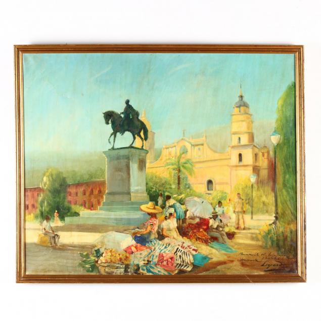 venezuelan-school-painting-of-plaza-bolivar-de-merida