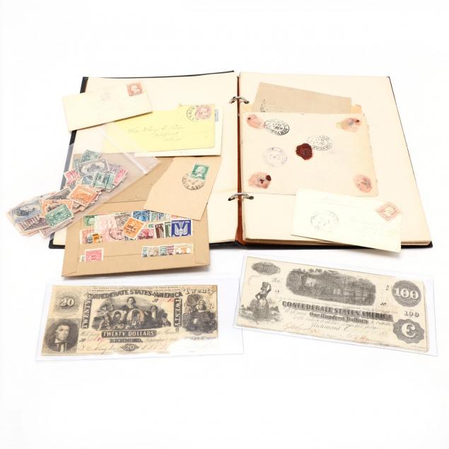 collection-of-stamps-postal-history-and-currency
