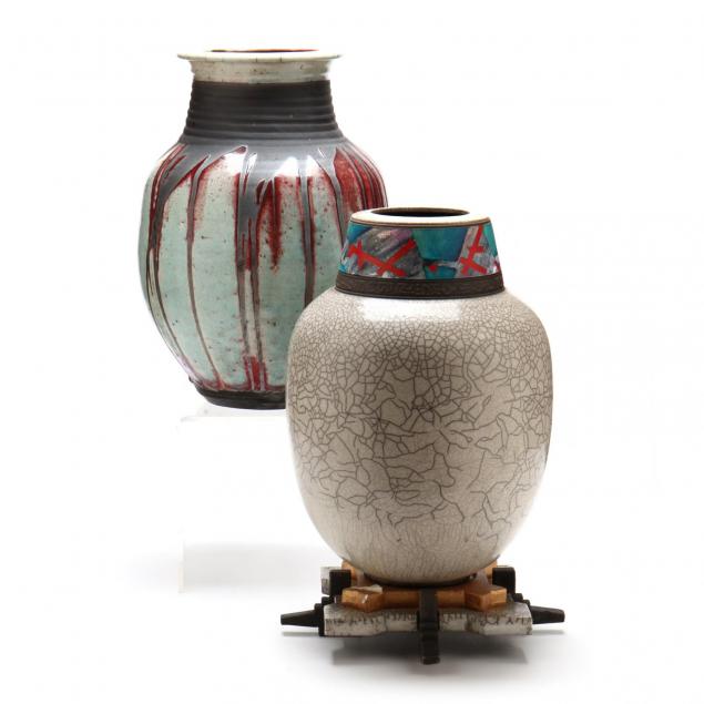 two-raku-pottery-vessels