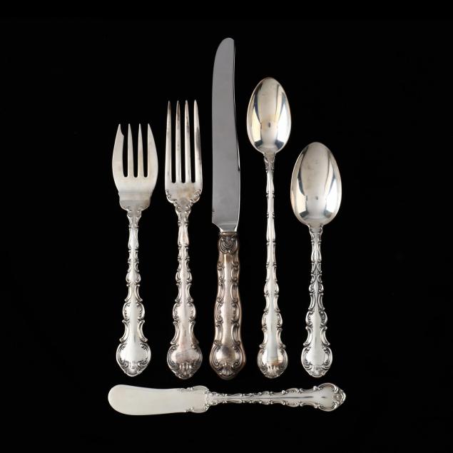 gorham-strasbourg-sterling-silver-flatware-service