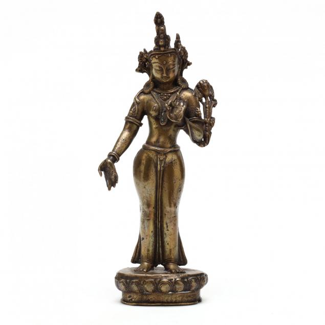 a-nepalese-bronze-sculpture-of-green-tara