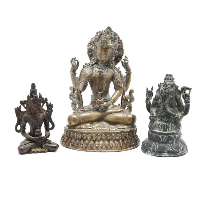 three-himalayan-hindu-bronze-sculptures