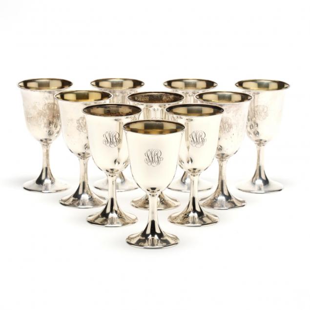 a-set-of-ten-parcel-gilt-sterling-silver-goblets