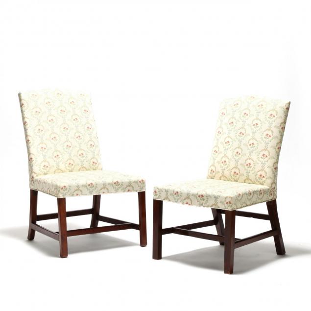 two-george-iii-upholstered-mahogany-side-chairs