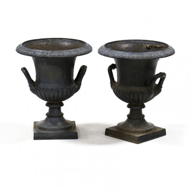 pair-of-classical-style-cast-iron-garden-urns