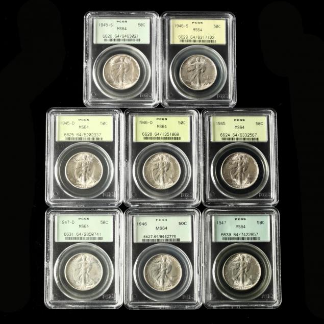 1945-1946-1947-p-d-s-walking-liberty-half-dollars-all-pcgs-ms64