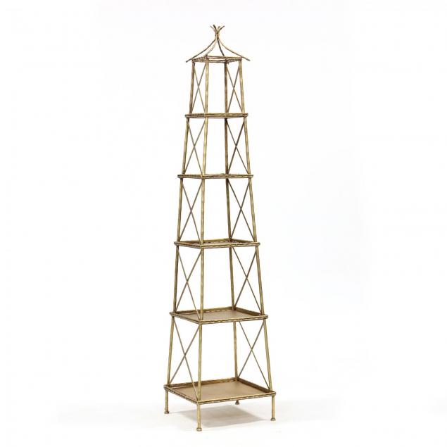 contemporary-gilt-metal-faux-bamboo-etagere