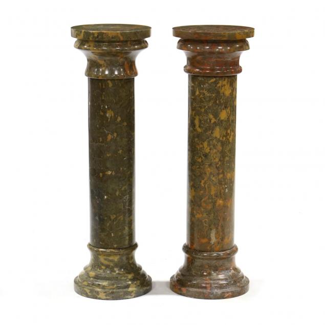 pair-of-polished-ochre-veined-marble-pedestals