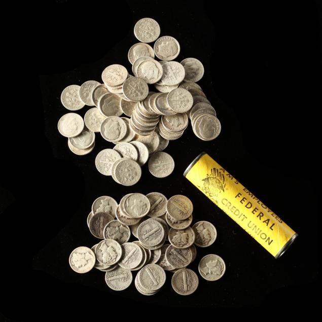 nearly-150-pre-1965-90-silver-dimes