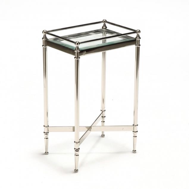 contemporary-chrome-and-glass-side-table