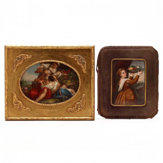 two-antique-continental-porcelain-plaques