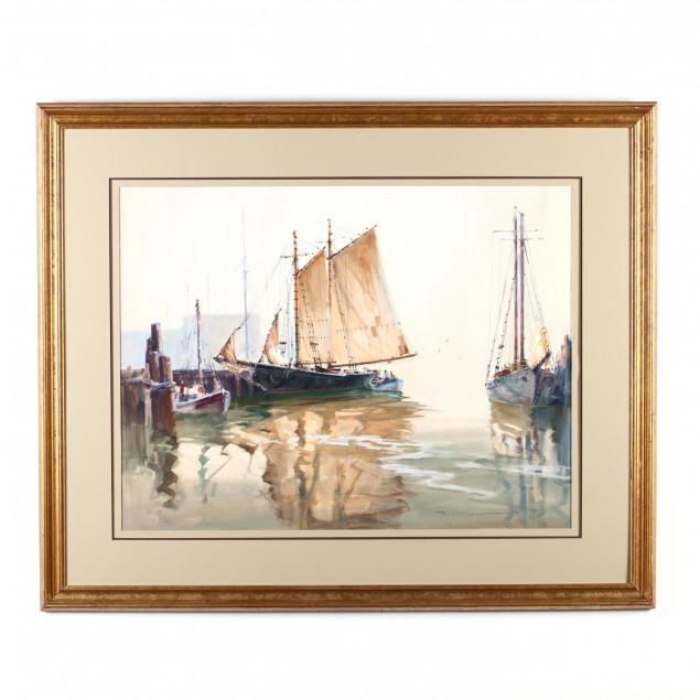 paul-landry-american-canadian-b-1933-i-sailboats-i